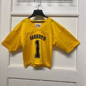 Toddler boys football mesh TSHIRT yellow jackets size small